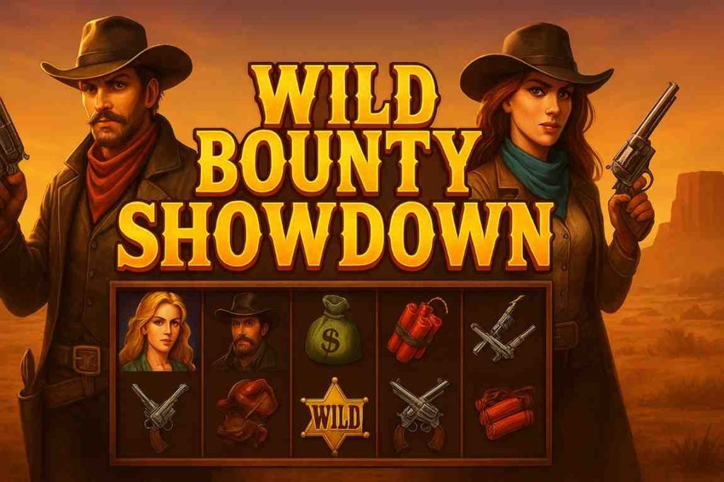 Caçador de recompensas em duelo no Wild Bounty Showdown slot do 778LUCK Cassino.