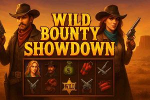 Caçador de recompensas em duelo no Wild Bounty Showdown slot do 778LUCK Cassino.